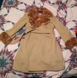 Vintage Fur Trim Coat
